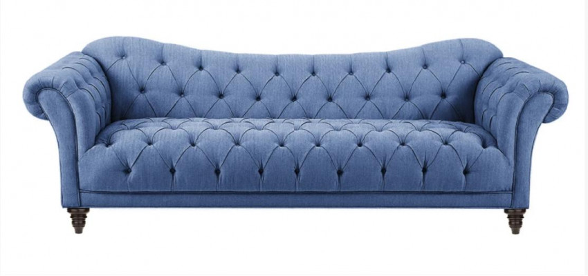 Beige Couch mat Knäppercher Chesterfield Sofa Polster Sëtz Couchen Sofas Luxus Nei