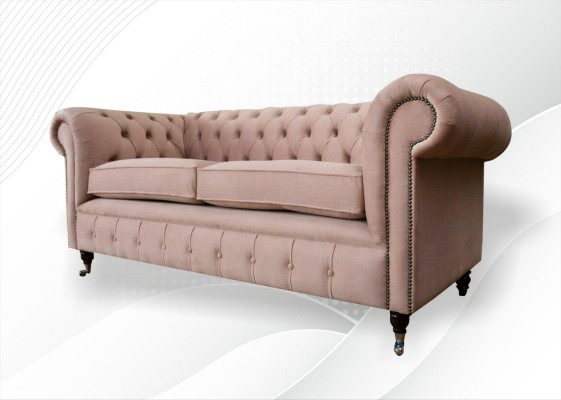 Design Polster Sëtz Canapé 3 Sëtzer Sofa Chesterfield Sofasen Couchen Textil Stoff