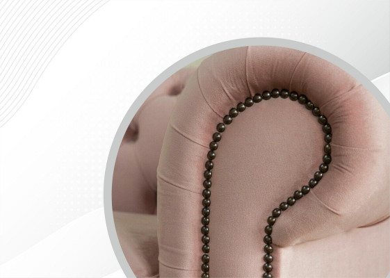 Design Polster Sëtz Canapé 3 Sëtzer Sofa Chesterfield Sofasen Couchen Textil Stoff