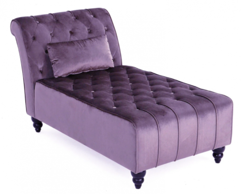 Lila Chaise Longue Chesterfield Miwwelen Liege Wunnzëmmer Modern Design