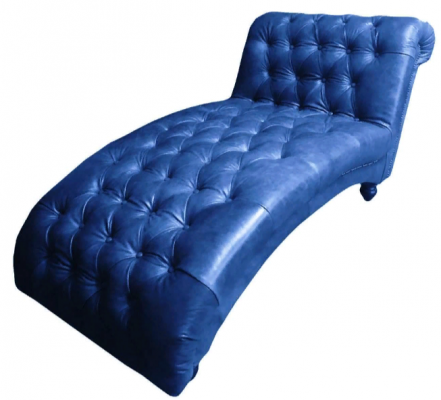 Chesterfield Braun Chaiselongue Miwwel Liege Wunnzëmmer Modern