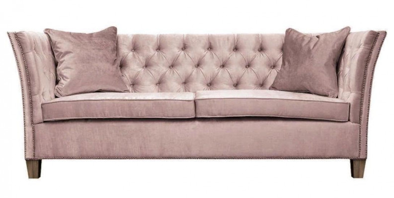 Béige Chesterfield Drësësser Polstersofa Miwwelen Hotel Praxis Wunnzëmmer