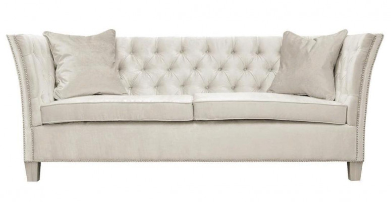 Béige Chesterfield Drësësser Polstersofa Miwwelen Hotel Praxis Wunnzëmmer