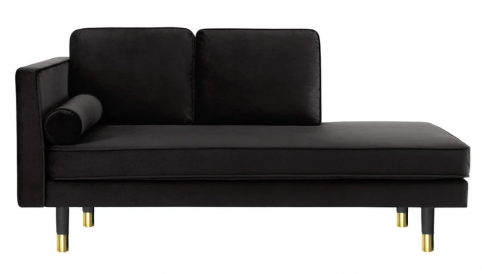 Chaiselongue Kreativ Miwwelen Neit Wunnzëmmer Modern Design Schwaarzt Sofa