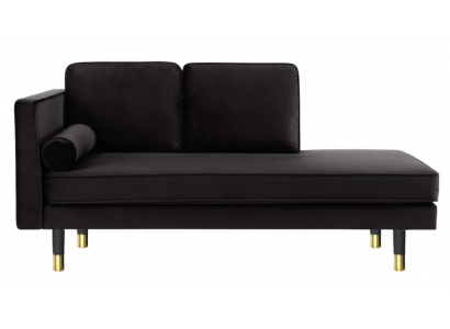 Chaiselongue Kreativ Miwwelen Neit Wunnzëmmer Modern Design Schwaarzt Sofa