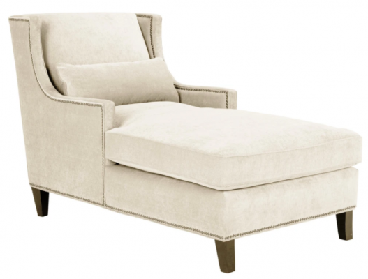 Chaiselongue Léin Miwwel Ottoman Wuonzëmmer Design Canapé Beige Stoff Léin