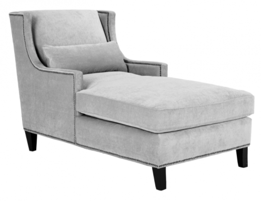 Chaiselongue Léin Miwwel Ottoman Wuonzëmmer Design Canapé Beige Stoff Léin