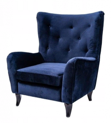 Sëtz Stoff Chesterfield Samett Miwwelen Wunnzëmmer Modern Couchen Blo