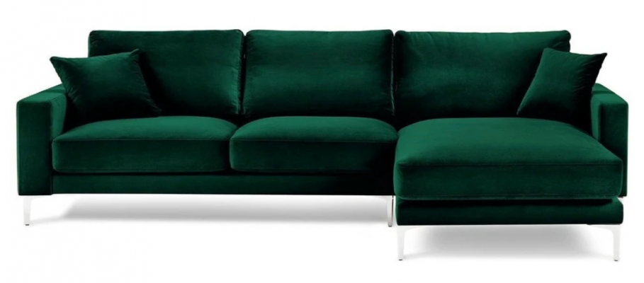 Loft Sofa Luxus Eckcouch Miwwelen Eckgarnitur Samt Couchen Wunnzëmmer Sofae gréng