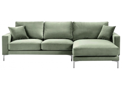 Salbeigroen Gréng Ecksofa Stoff Wunnzëmmer Design Couchen Polster Sofa Sofen Nei