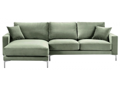 Salbeigréng Ecksofa Stoff Design Couchen Polstersofa Sofaen Nei Gréng Wunnzëmmer