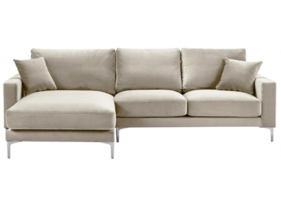 Loft Sofa Luxus Ecksëtz Miwwelen Ecksuite Samt Canapéë Sofas beige Wunnzëmmer