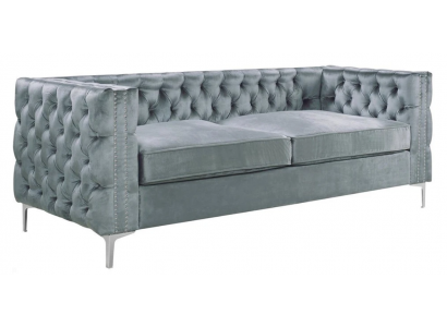 Türkis Chesterfield Couch Luxus Samt Stoff Couchen Sofa Set Knäpper Polster Nei