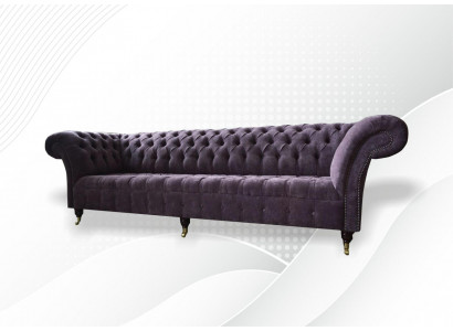 Couch Sofa 4 Sëtzer Design Polster Modern Textil Stoff Chesterfield Sofas Nei