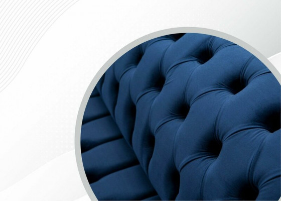 Design Sofa 4-er Couch Textil Polster Blo Klassesch Sofaen Chesterfield Nei