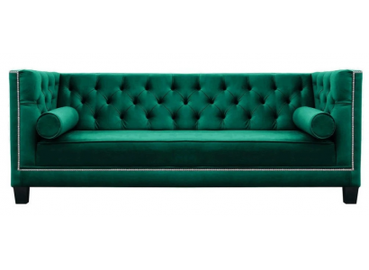 Luxus Grénge Chesterfield Samt Dräisëtzer Polster Miwwelen Hotel Wunnzëmmer Praxis