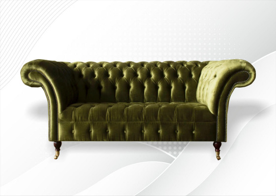 Canapé Zweesëtzer 2 Sëtzer Klassesch Polster Nei Couchen Chesterfield Sofa Nei