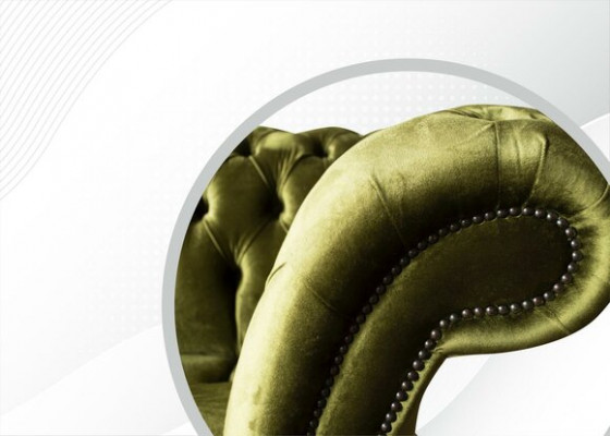 Canapé Zweesëtzer 2 Sëtzer Klassesch Polster Nei Couchen Chesterfield Sofa Nei