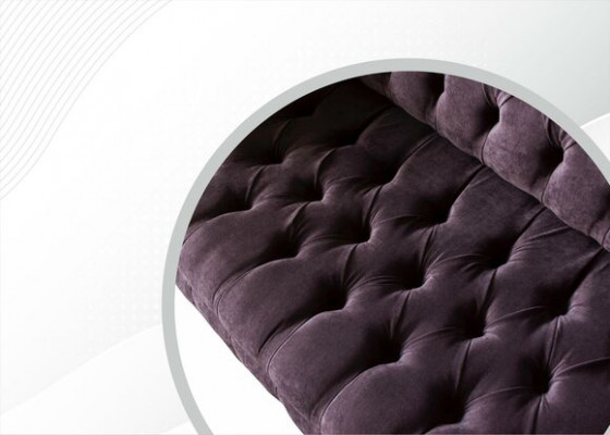 Chesterfield Sofa Canapé Polstersofa Klassesch 2 Sëtz Samt Zweisëtzer
