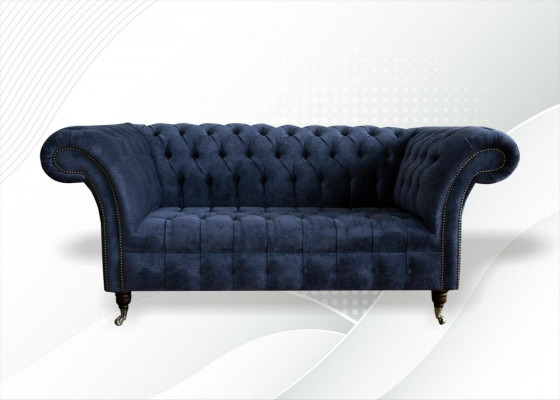 Canapé Zweesëtzer Klassesch Textilcouch Canapé Polstersofa 2-Sëtzer Samt Canapéë.