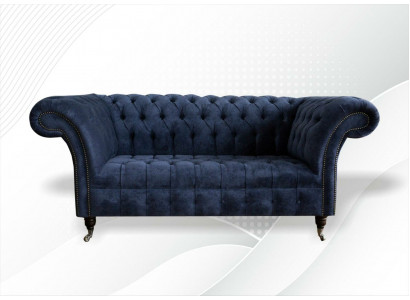 Canapé Zweesëtzer Klassesch Textilcouch Canapé Polstersofa 2-Sëtzer Samt Canapéë.