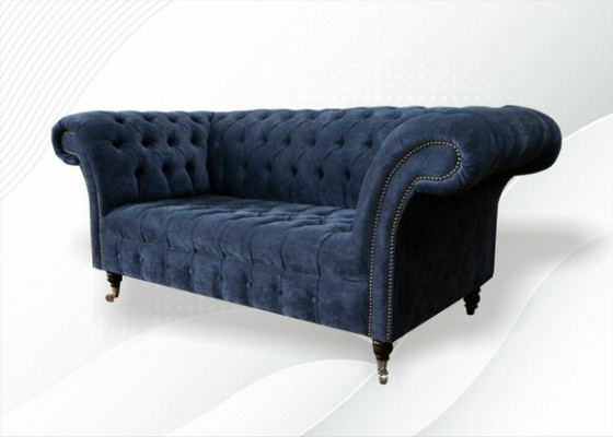 Canapé Zweesëtzer Klassesch Textilcouch Canapé Polstersofa 2-Sëtzer Samt Canapéë.