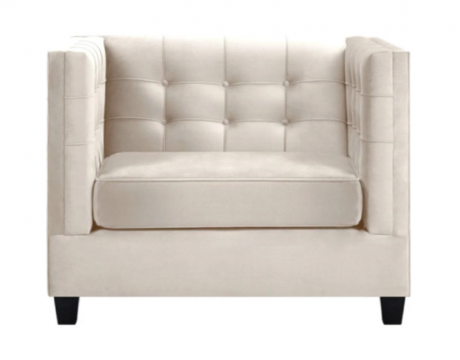 Sessel Modern Chesterfield Stoff Wäiss Kreativ Loft Miwwelen Nei Wunnzëmmer