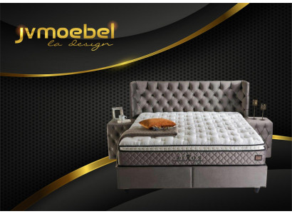 Bettgestell Stoff Miwwelen Luxus Modern Better Bett Textil Schlofkummer Design