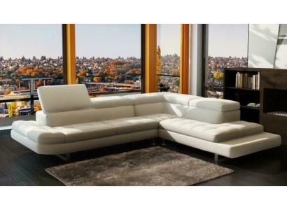 Modern Ledersofa Ecksofa L Form Polster Designer Ecksëtztgrupp