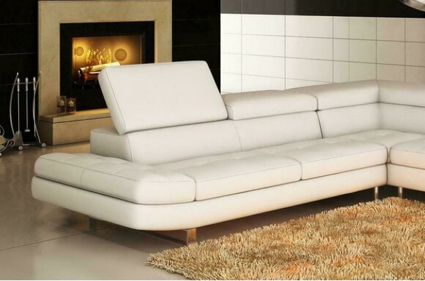 Modern Ledersofa Ecksofa L Form Polster Designer Ecksëtztgrupp