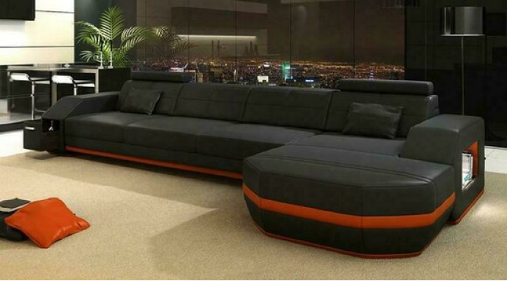 Modern Fändelschëff Wunnzëmmer Sofa Couch Garnitur Polster