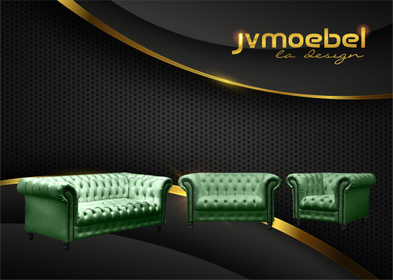Moderne Designer Set 31 Sëtzer Chesterfield Sofas Wunnzëmmer Set