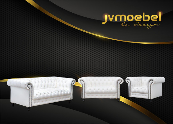 Moderne Designer Set 31 Sëtzer Chesterfield Sofas Wunnzëmmer Set