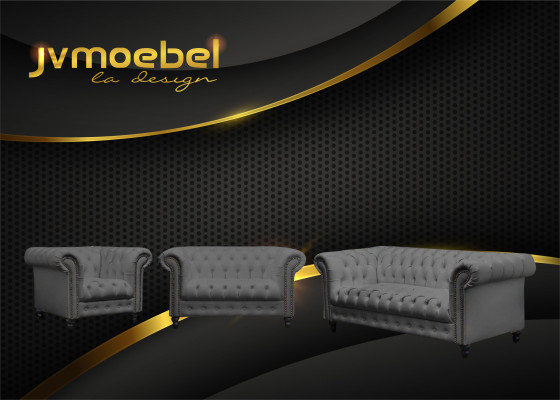 Moderne Designer Set 31 Sëtzer Chesterfield Sofas Wunnzëmmer Set