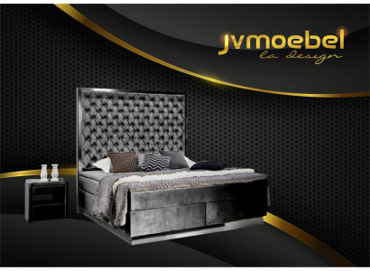 Boxspringbett Stoff Miwwelen Better Bett Textil Schlofzëmmer Design Chesterfield