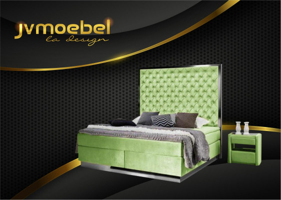 Boxspringbett Stoff Miwwelen Better Bett Textil Schlofzëmmer Design Chesterfield