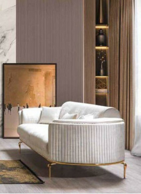 Luxus Garnitur Set Sofagarnitur 3+3+1 Sëtz Holz Canapéen Fotell Couch
