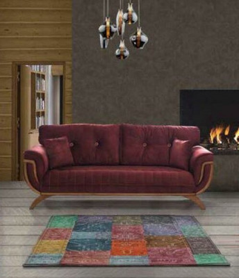 Luxus Garnitur Set Sofagarnitur 3+3+1 Sëtz Modern Sofas Fauteuil
