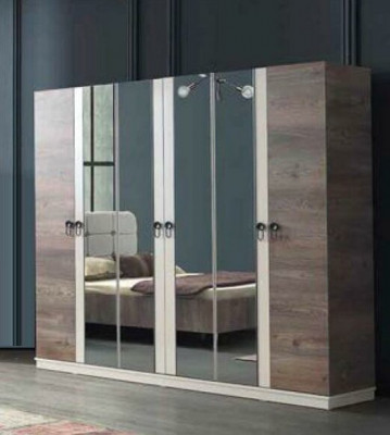 Komplett Schlofzëmmer Bett Bank Schminktisch Kleederschaf Nuechtstësch 5d.
