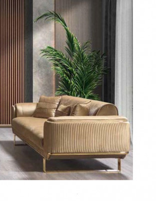 Luxus Dräisëtzer Sofa Couch modern Couchen Textil Stoff Sofasen 234cm