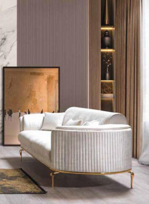 Luxus Dräisëtzer Sofa Couch modern Couchen Textil Stoff 234cm XXL