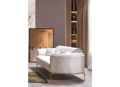 Luxus Dräisëtzer Sofa Couch modern Couchen Textil Stoff 234cm XXL