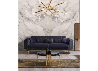 Luxus dräisëtzer Sofa Couch modern Couchen Textil Sofas Stoff 234cm