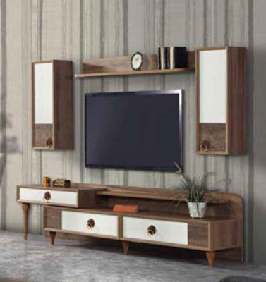 RTV Lowboard Wunnzëmmer Miwwelen Sideboard Wandregal Regal TV Schaf