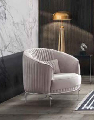 Fotel Luxus Einsëtzer Canapé Stoff Sofa Polster Miwwelen Canapéën Samt