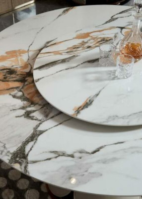 Iessdësch 6x Still Iesszëmmer Lieder Dësch Stull Ronn Modern Design Miwwelen