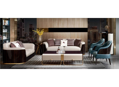 Sofa 3-Sëtzer Beige Moderne Design Couchen Lieder Sofas Nei Kreativ