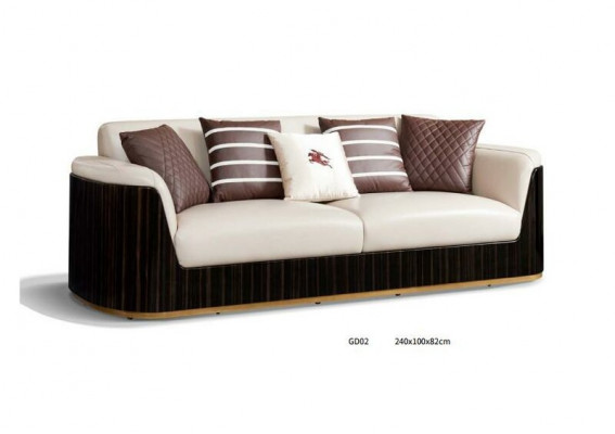 Sofa 3-Sëtzer Beige Moderne Design Couchen Lieder Sofas Nei Kreativ