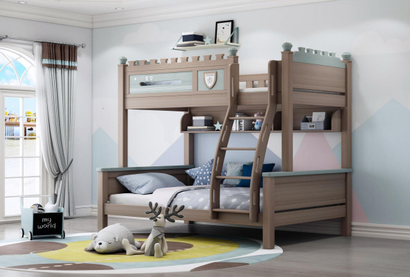 Stockbett huelend Bett Kannerbett huelend Better Kiefer Holz Kanner Zëmmer Bett Nei