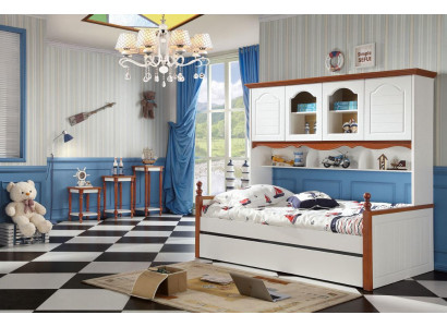 Bett Kanner Jugend Zëmmer Better Holz Schlofzëmmer Wunnen Landhaus Miwwelen Nei